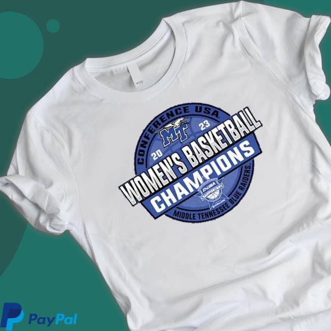 Middle Tennessee State Blue Raiders 2023 C-Usa Women’S Basketball Conference Tournament Champions Locker Room shirt Middle Tennessee State Blue Raiders 2023 C-Usa Women’S Basketball Conference Tournament Champions Locker Room shirt