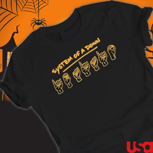 System Of A Down Merch System Hand Shirt System Of A Down Merch System Hand Shirt