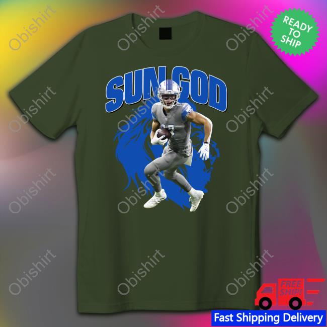 Amon-Ra St. Brown Detroit Lions football sun God 2023 T-shirt