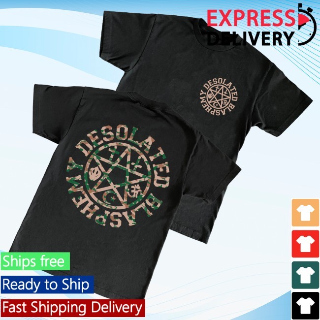 Trending Mlvltd Music Merch Desolated Blasphemy Sweatshirt Camo - Obishirt