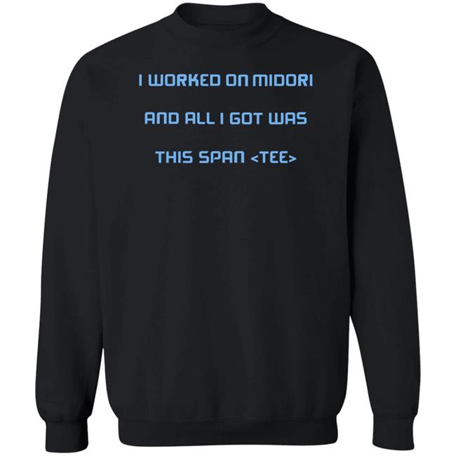 I Worked On Midori And All I Got Was This Span Tee Shirt Jared Parsons I Worked On Midori And All I Got Was This Span Tee Shirt Jared Parsons