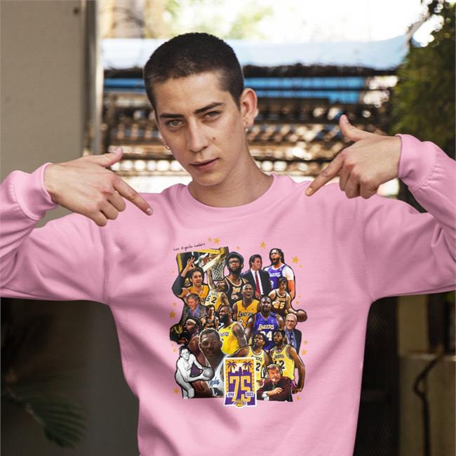 Los Angeles Lakers 75Th Anniversary Hoodie Lakers Basketball