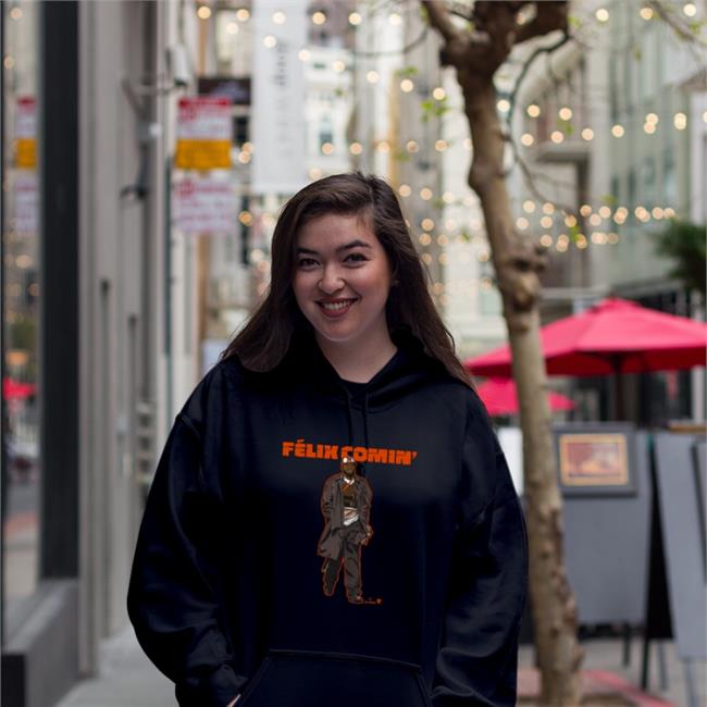 Félix Bautista Félix Comin' Sweatshirt Félix Bautista Wearing Félix Comin' T Shirt