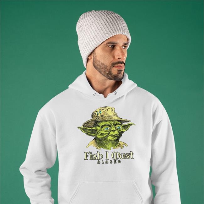 Star Wars Yoda Fishing Alaska Tee Shirts Grey