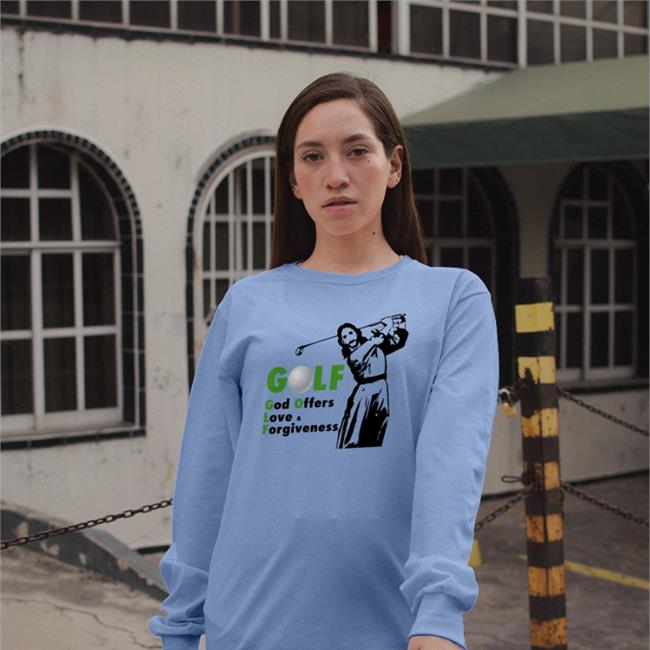 Goodshirts Jesus Golf God Offers Love Forgiveness Sweatshirt