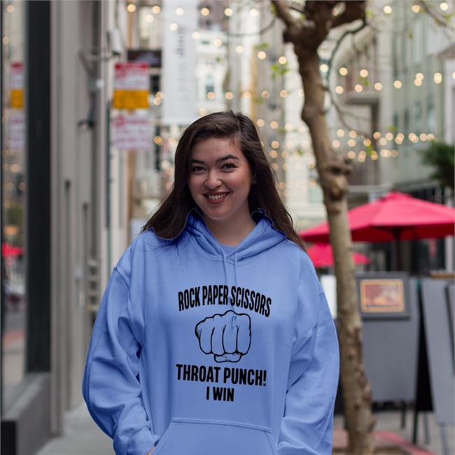 Rock Paper Scissors Throat Punch I Win Sweatshirt Walmart Store