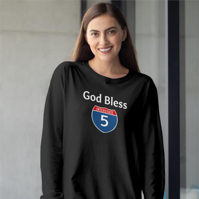 Lucca International Merch God Bless Interstate 5 Sweatshirt