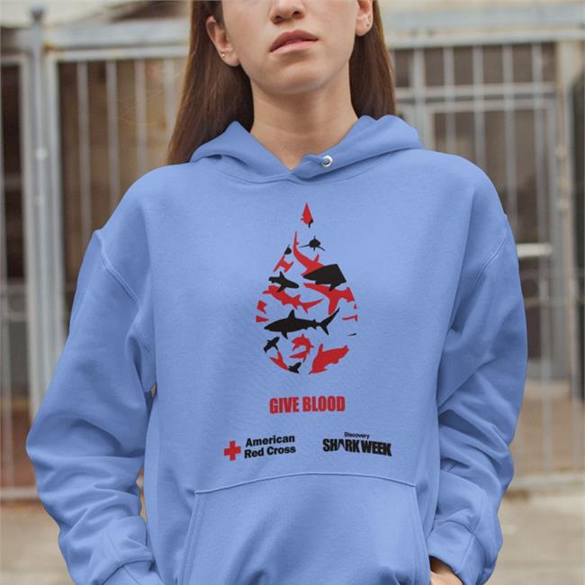 Funny Give Blood American Red Cross Shark Week Shirt