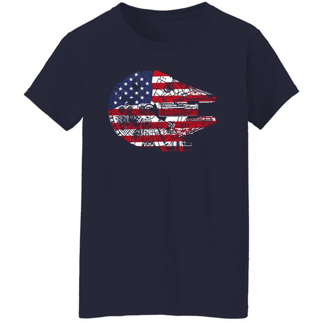 Mark Hamill Ford Of July Independence Day 2022 The American Flag Star Wars Millennium Falcon Us Space Force Shirt