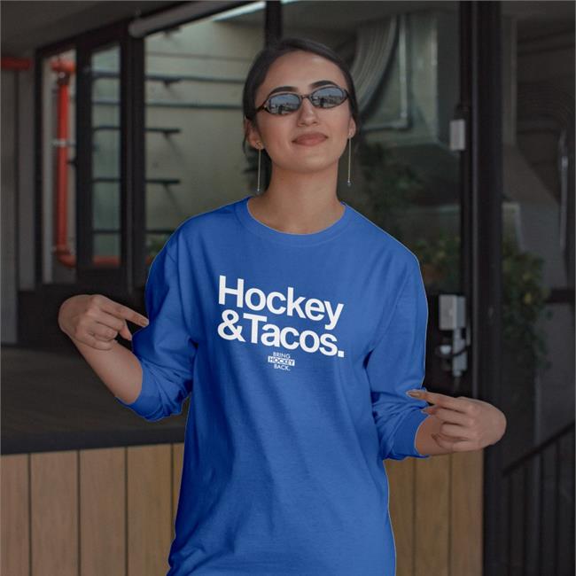 Black Hockey And Tacos Shirt Bring Hockey Back Merch