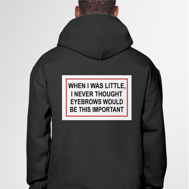 When I Was Little I Never Thought Eyebrows Would Be This Important Hoodie ShirtsThatGoHard