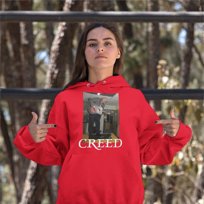 Shirts That Go Hard Creed Bratton With Guitar Hooded Sweatshirt Creed With Guitar The Office Season 3 Hooded Sweatshirt