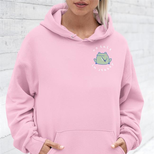 Rachel Reichenbach No Talk I'm Stabby Hooded Sweatshirt Rainylune Merch