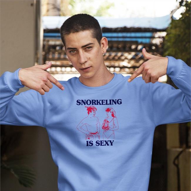 Weird Thrift Store Shirts Snorkeling Is Sexy T Shirt Gold