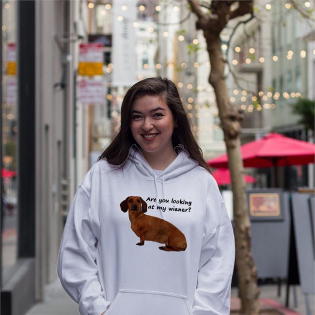 Goodshirts Are You Looking At My Wiener T Shirt Dog