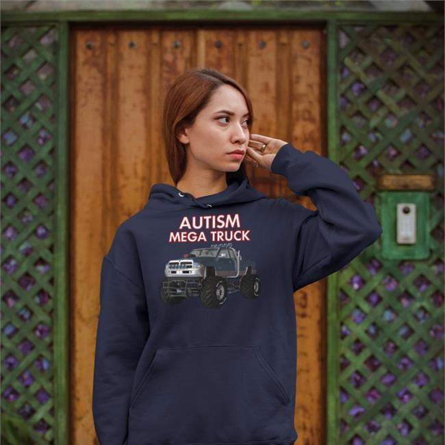 Monster Truck Autism Mega Truck Tee Shirt