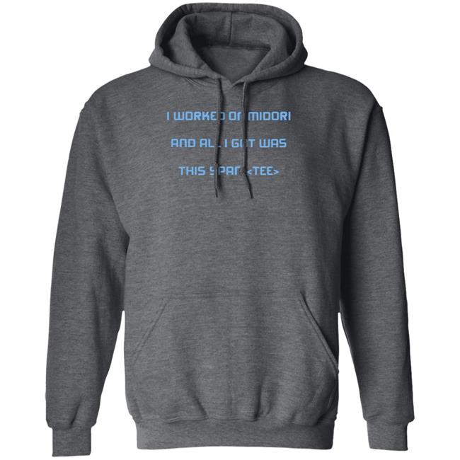 I Worked On Midori And All I Got Was This Span Tee Shirt Jared Parsons I Worked On Midori And All I Got Was This Span Tee Shirt Jared Parsons