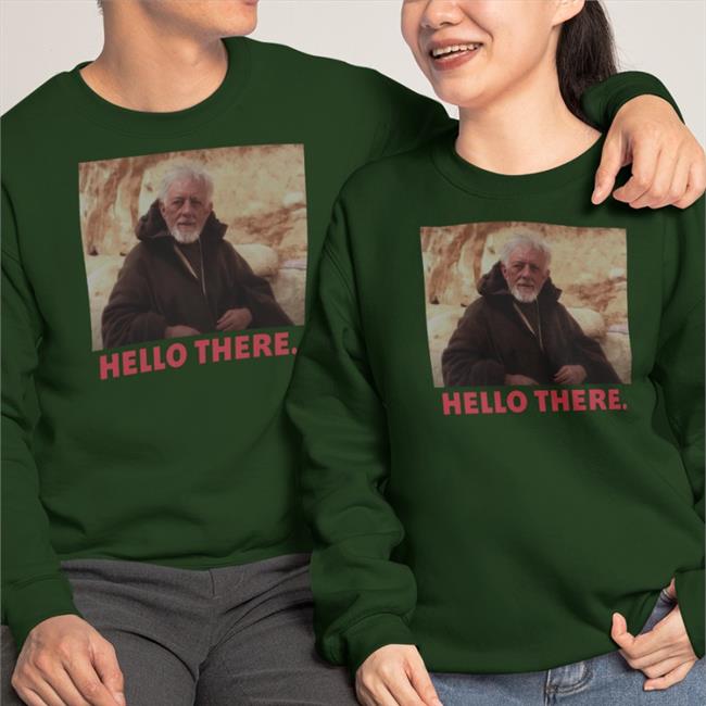 Ewan Mcgregor Wearing Alec Guinness Hello There Tee Shirt
