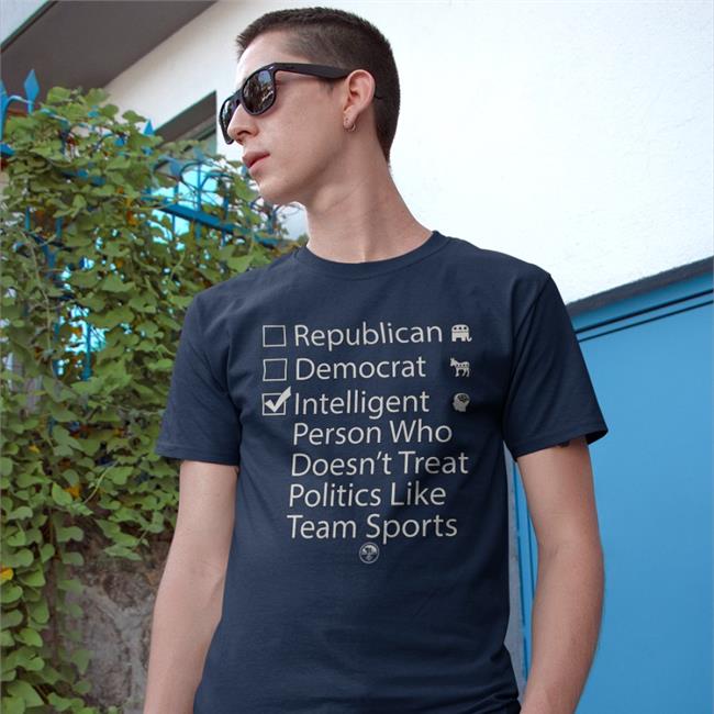 Luke Rudkowski Republican Democrat Intelligent Person Who Politics Like Team Sport Tee