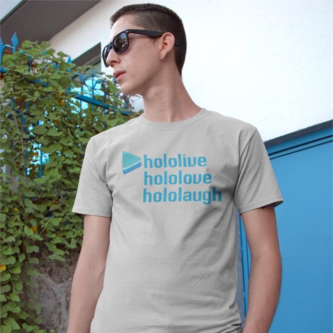 Spiritsnar Hololive Hololove Hololaugh Tee White