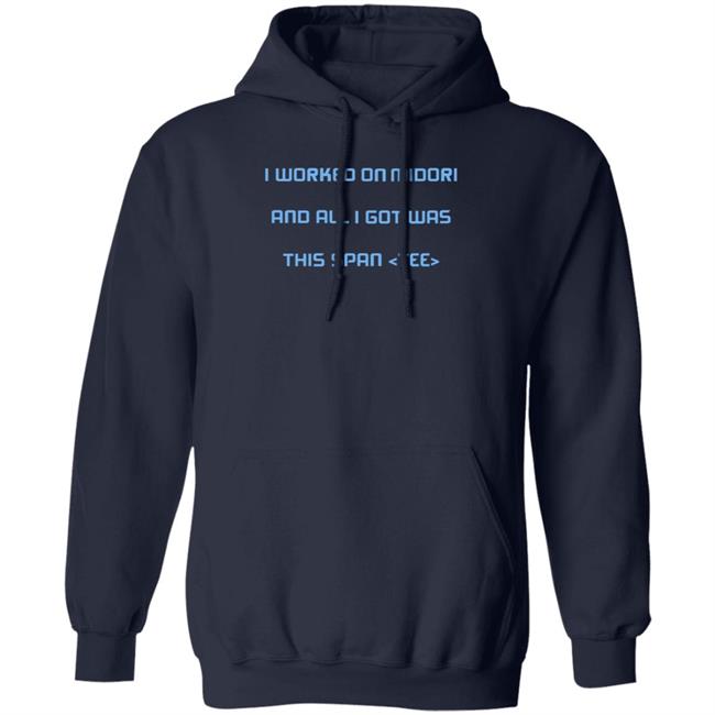 I Worked On Midori And All I Got Was This Span Tee Shirt Jared Parsons I Worked On Midori And All I Got Was This Span Tee Shirt Jared Parsons