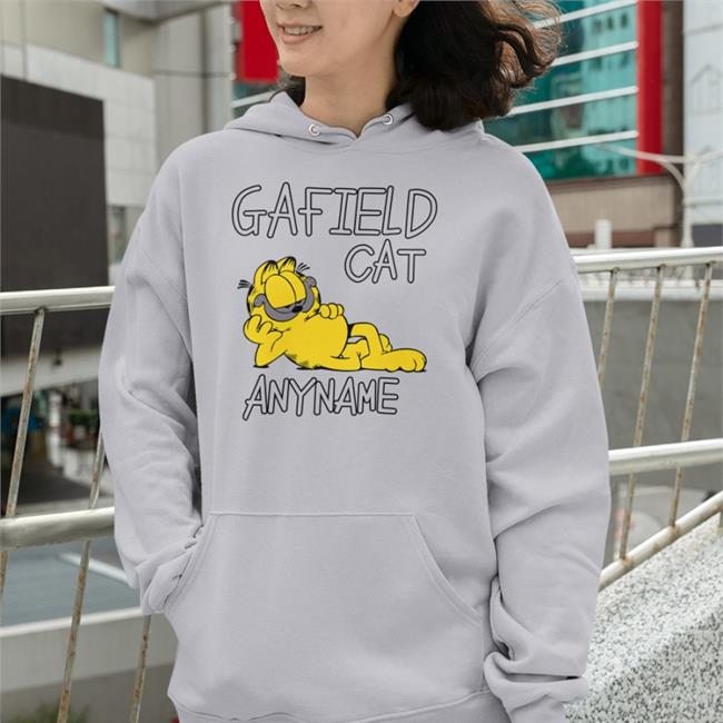 Poorly Translated Shirts Gafield Cat Anyname Hoodie