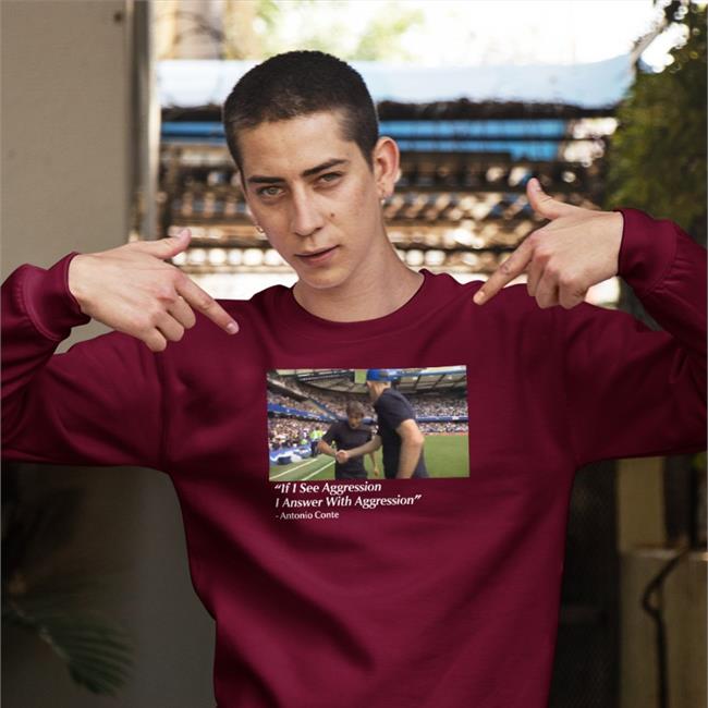 Dave Portnoy If I See Aggression I Answer With Aggression Antonio Conte Sweatshirt