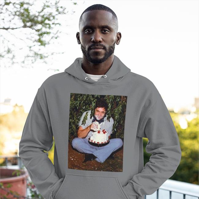Johnny Cash Eating Cake Shirt White