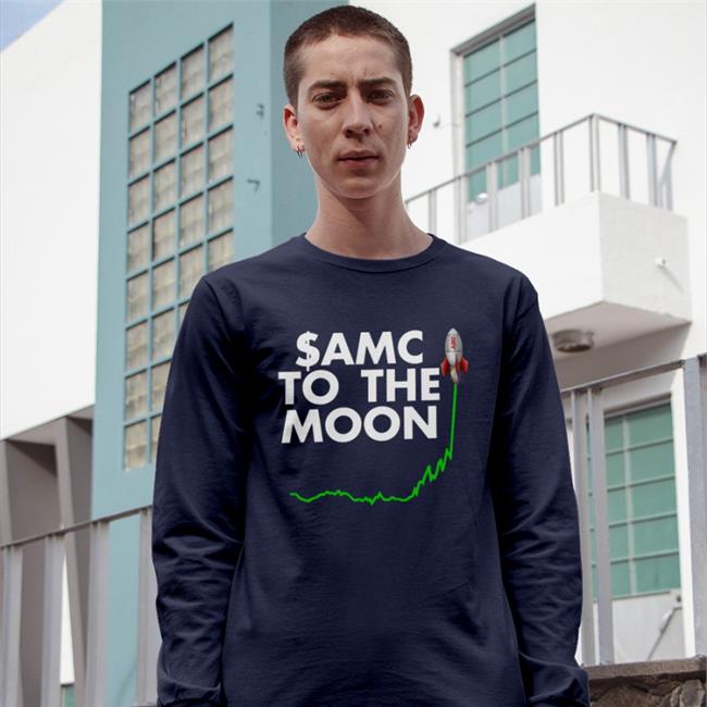 Artistshot Merch Amc Stock To The Moon Star Long Sleeve T Shirt