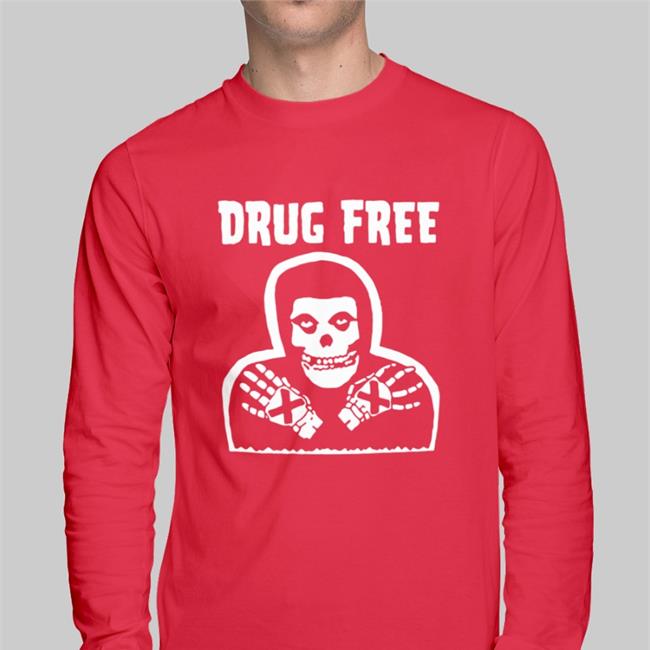 Drug Free Funny T Shirt CMPunk