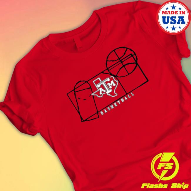 Top Ncaa Maroon Texas A And M Aggies Basketball Court Fresh Shirt