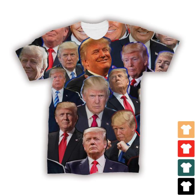 Subliworks President Donald Trump Photo Collage Trump Tee