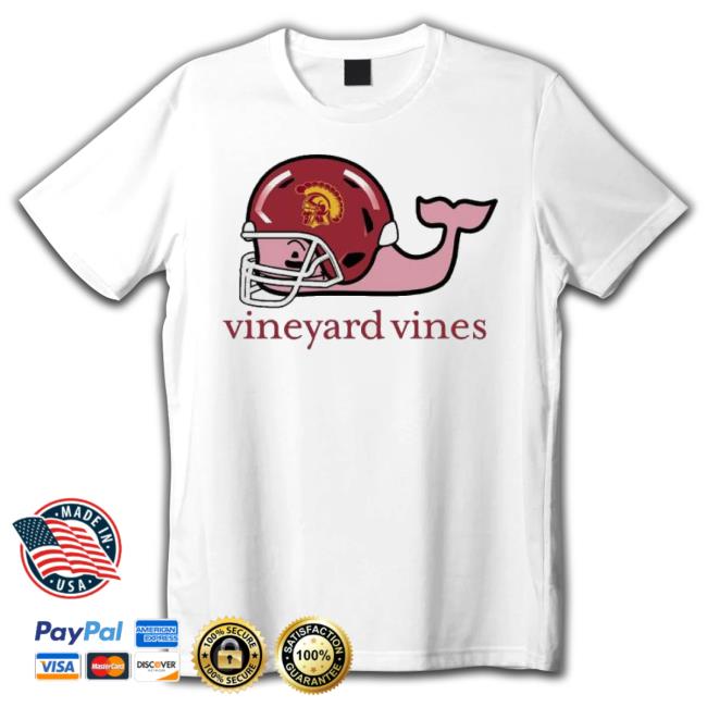 Usc Trojans Men’S Vineyard Vines White In La Helmet Whale Sweatshirts