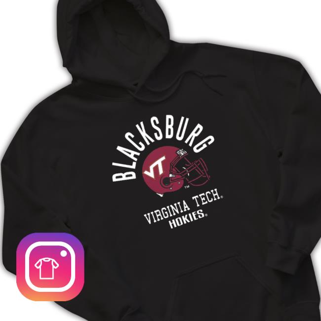 Official Blacksburg Virginia Tech Hokies Helmet T-Shirt