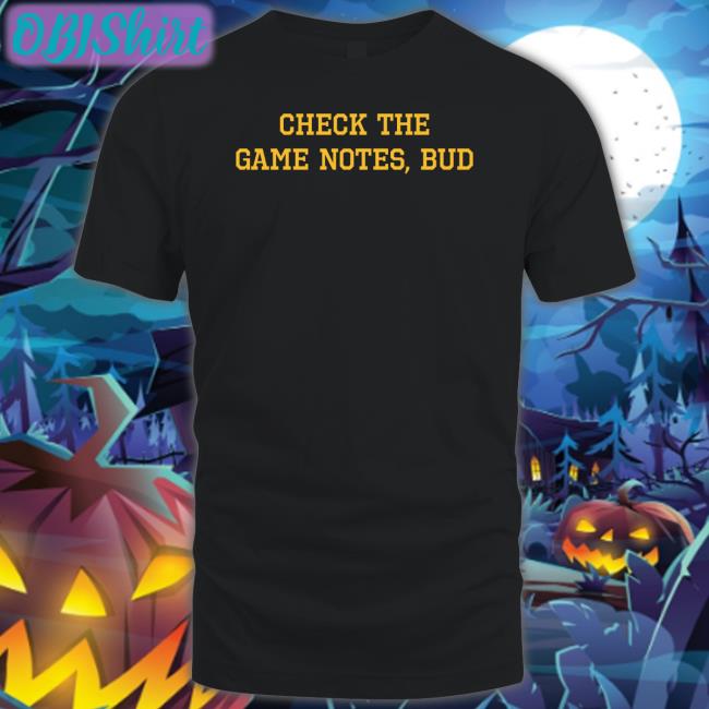 Check The Game Notes Bud Long Sleeve T Shirt