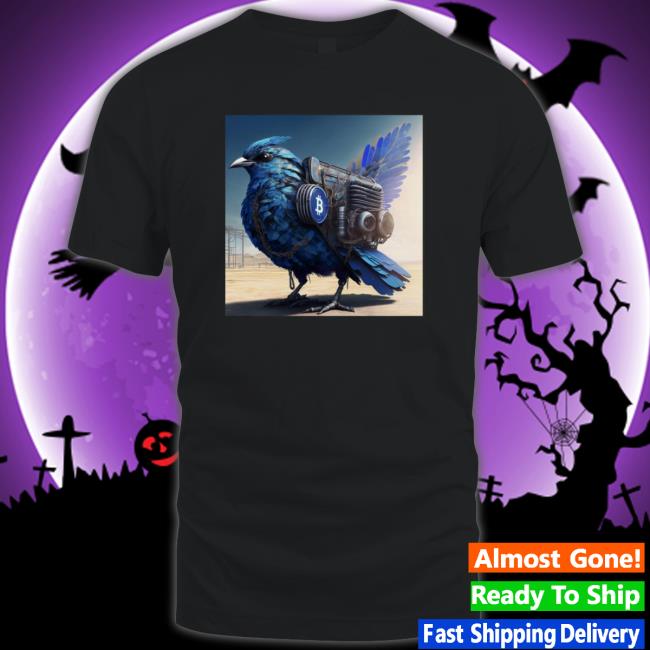 Blue Bird With Bitcoin Luggage Crewneck Sweatshirt
