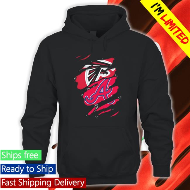 Official Falcons Braves Hooded Sweatshirt Official Falcons Braves Sweatshirt
