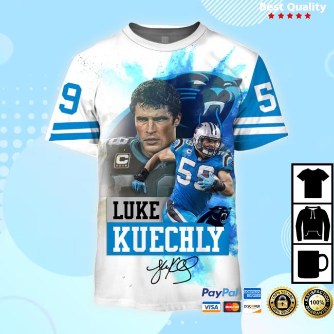 Official Luke Kuechly Carolina Panthers 3D Tee Shirt