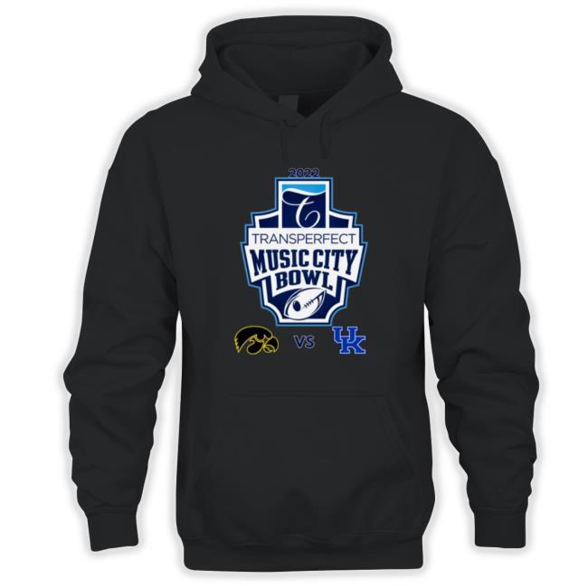 Official Iowa Hawkeyes Vs Kentucky Wildcats 2022 Transperfect Music City Bowl T-shirt
