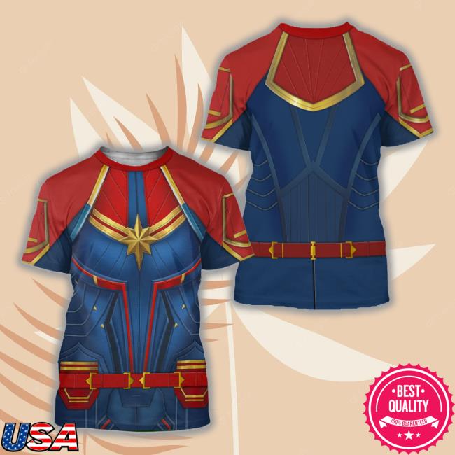 Captain Marvel Sweater Halloween Cosplay Running