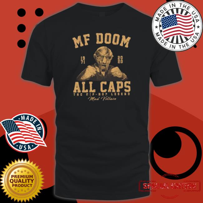 Mf Doom All Caps The Hip Hop Legend 1971 2020 Brown Classic Shirt