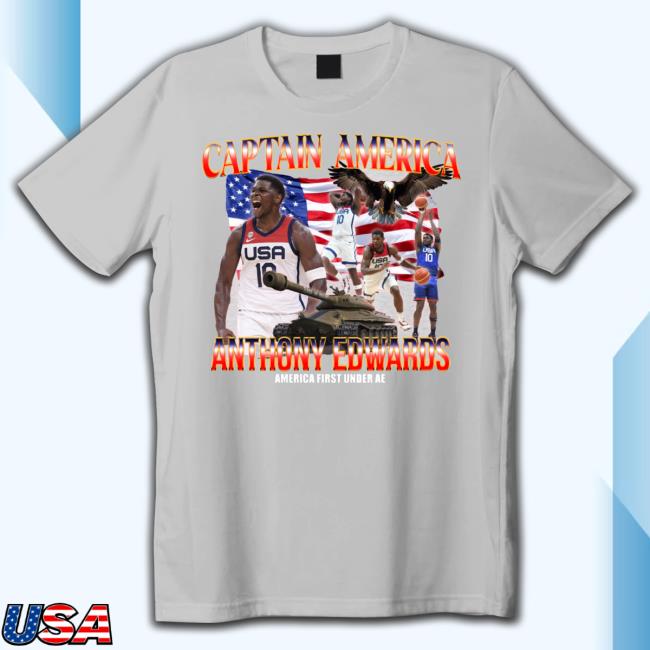 Theratty Captain America Anthony Edwards T-Shirt
