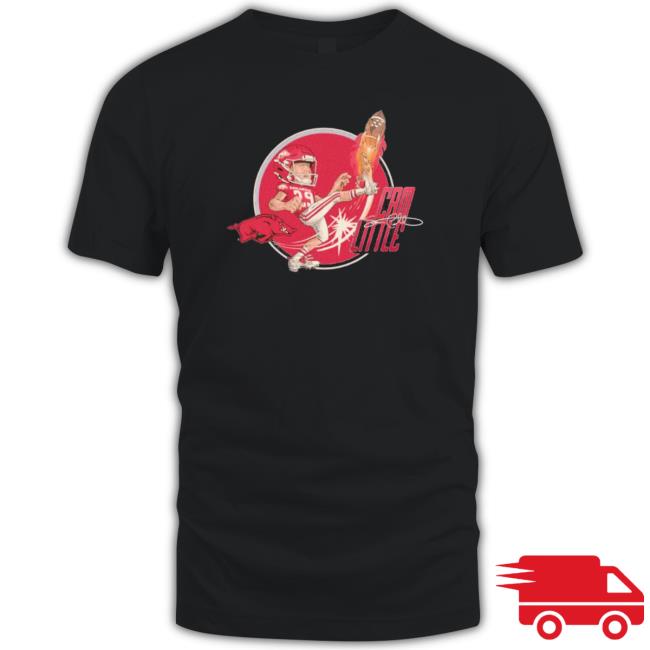 Official Cam Little Arkansas Razorbacks Kick The Football Rocket Sweatshirts