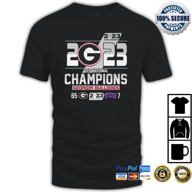 2023 Cfp National Champions Georgia Bulldogs And Tcu Horned Frogs 65 07 Long Sleeve Shirt