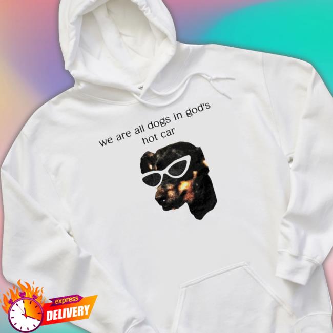 We Are All Dogs In God’S Hot Car Crewneck Sweatshirt We Are All Dogs In God’S Hot Car Hooded Sweatshirt