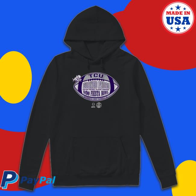 Official Tcu Horned Frogs 2022 College Football Playoff Vrbo Fiesta Bowl Bound Retro Crewneck Sweatshirt Official Tcu Horned Frogs 2022 College Football Playoff Vrbo Fiesta Bowl Bound Retro Shirt