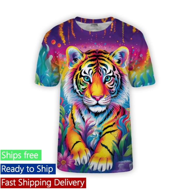 Bittersweetparis Rainbow Tiger Long Sleeve T Shirt