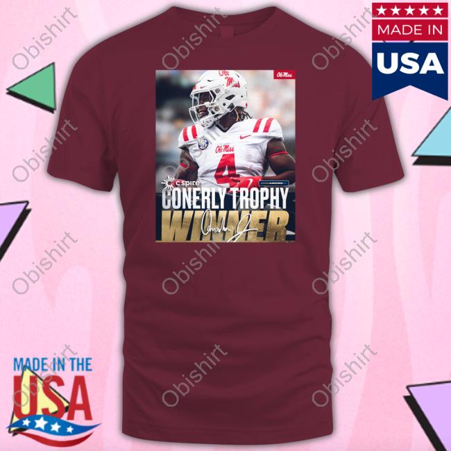 Ole Miss Football Conerly Trophy Winner Quinshon Judkins New Shirt Qaj4_ Conerly Trophy Winner Quinshon Judkins Shirt