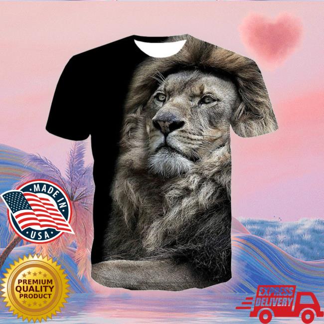Lion T Shirt Animal 3D Print Long Sleeved T-Shirt