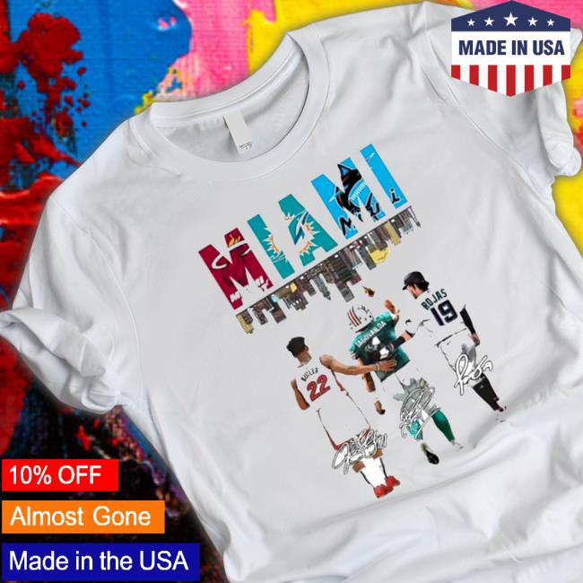Miami Sports Teams Butler Tagovailoa Rojas Signature Shirts